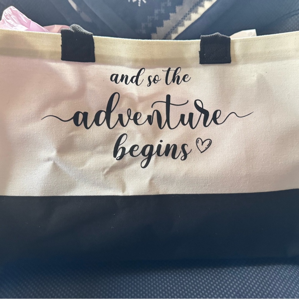 Wedding Canvas Tote Bag with Accessories for the new Mr. & Mrs.